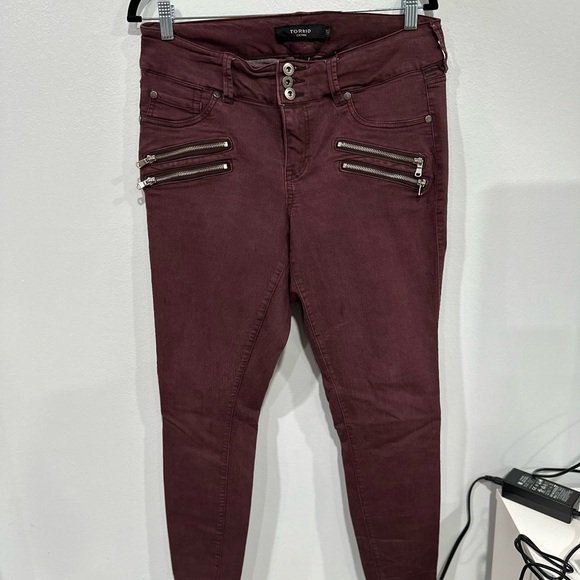 torrid Denim - Torrid Burgundy Denim Pants
